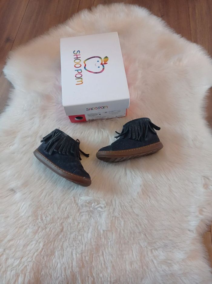 Shoo pom 🌸 bottines marine avec frange pointure 23