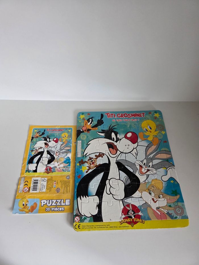 🧩 Puzzle 35 pièces Complet Looney Tunes Titi et Grosminet, Bugs Bunny & Co - Warner Bros