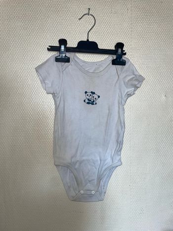 Bodie blanc manches courtes avec Panda