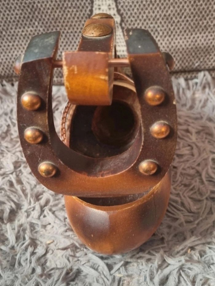 Porte bouteille en bois forme de sabot vintage - photo numéro 4