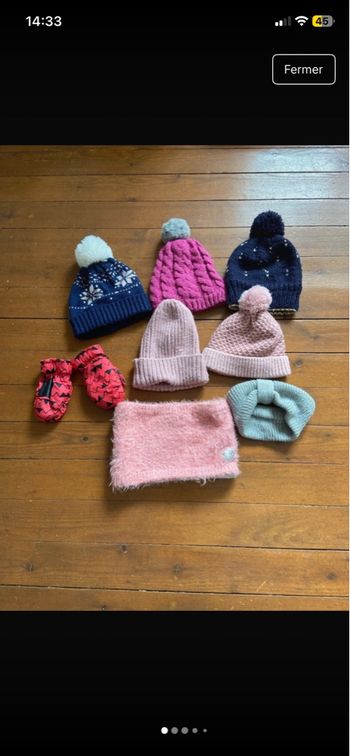 Lot bonnet fille