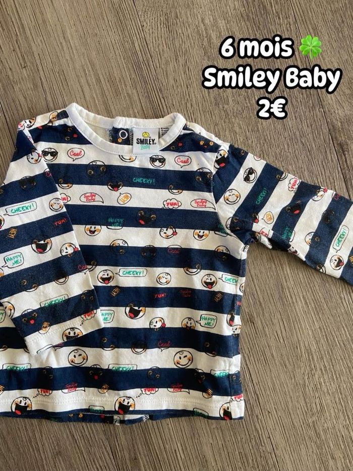 T-shirt 🍀 6 mois 🍀 Smiley Baby