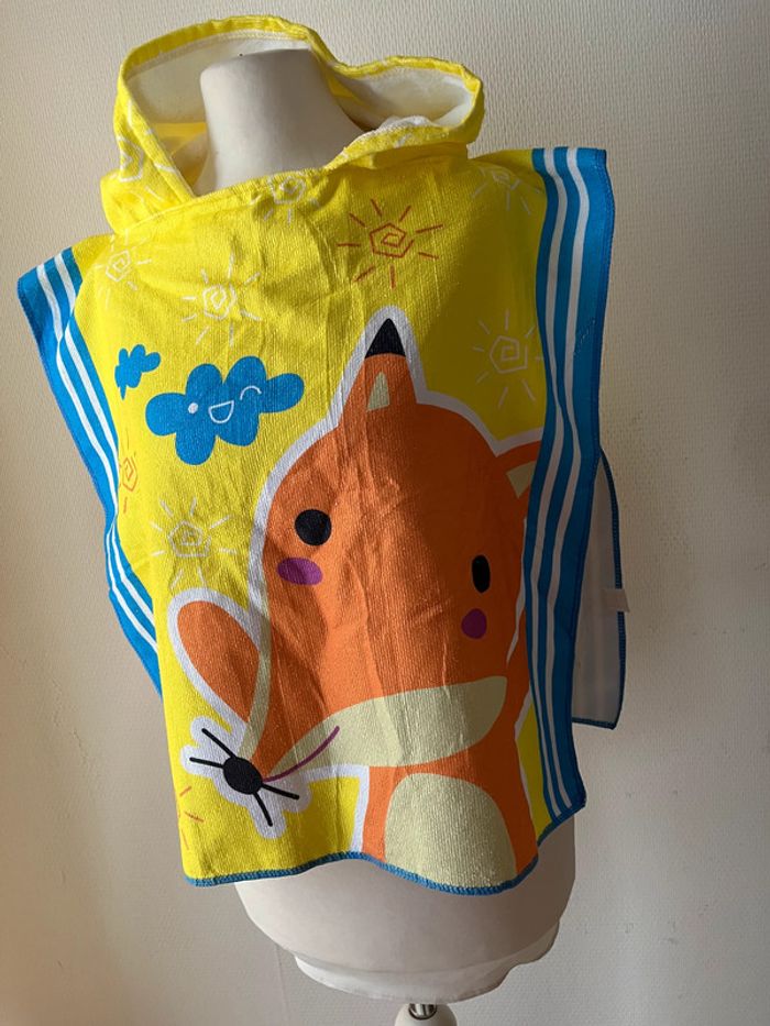 Cape de bain, serviette à capuche renard - photo numéro 2