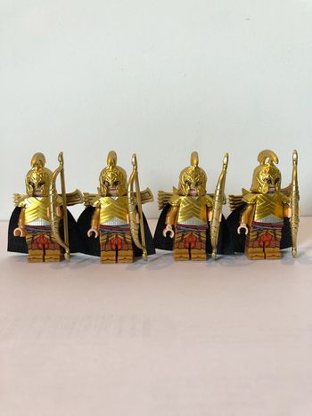 Figurine type lego 4elfes archers.le seigneur des anneaux