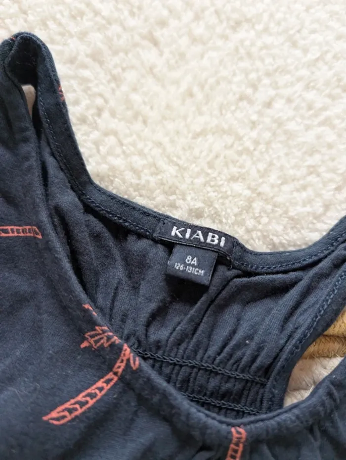 🌴 Débardeur bleu à palmiers Kiabi – 8 ans - photo numéro 2