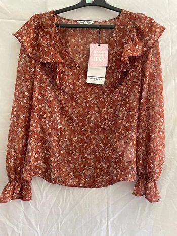 blouse Naf Naf corail taille Xs