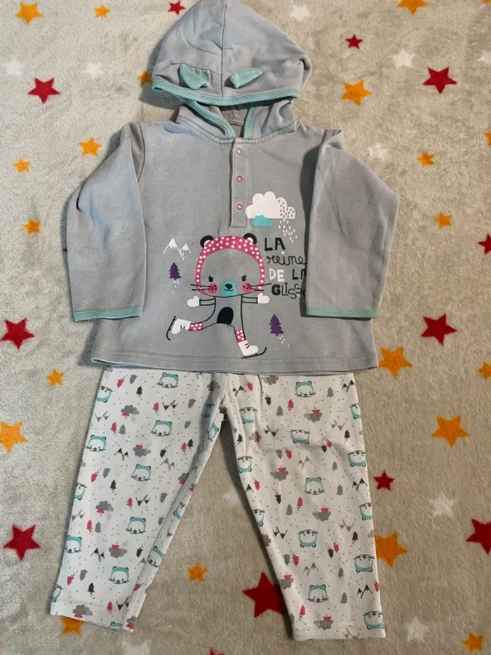 Lot 2 Ensembles Molletonnés Petit Béguin Marine et Gris Spécial Rentrée - photo numéro 3
