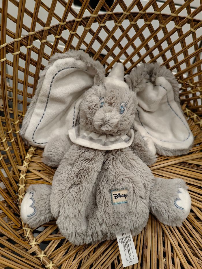 Doudou Dumbo gris blanc - photo numéro 4