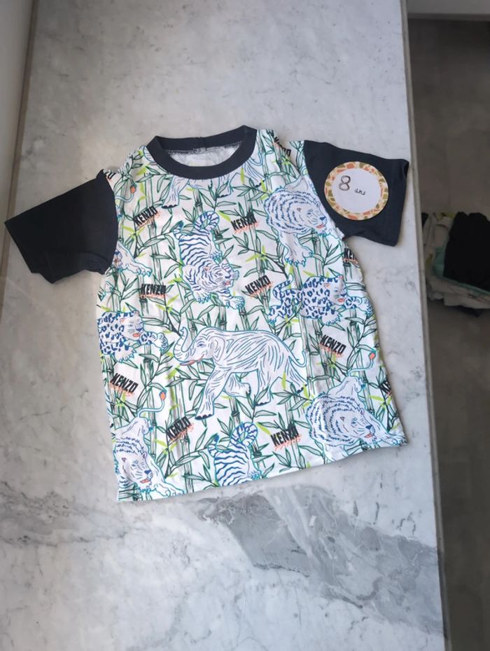 Tee-shirt fait main avec tissu grande marque 6/8 ans