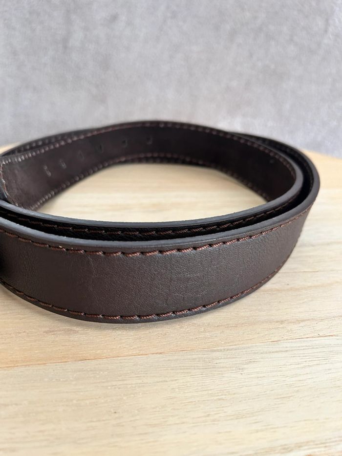 Ceinture en cuir marron taille 125 cm - photo numéro 2