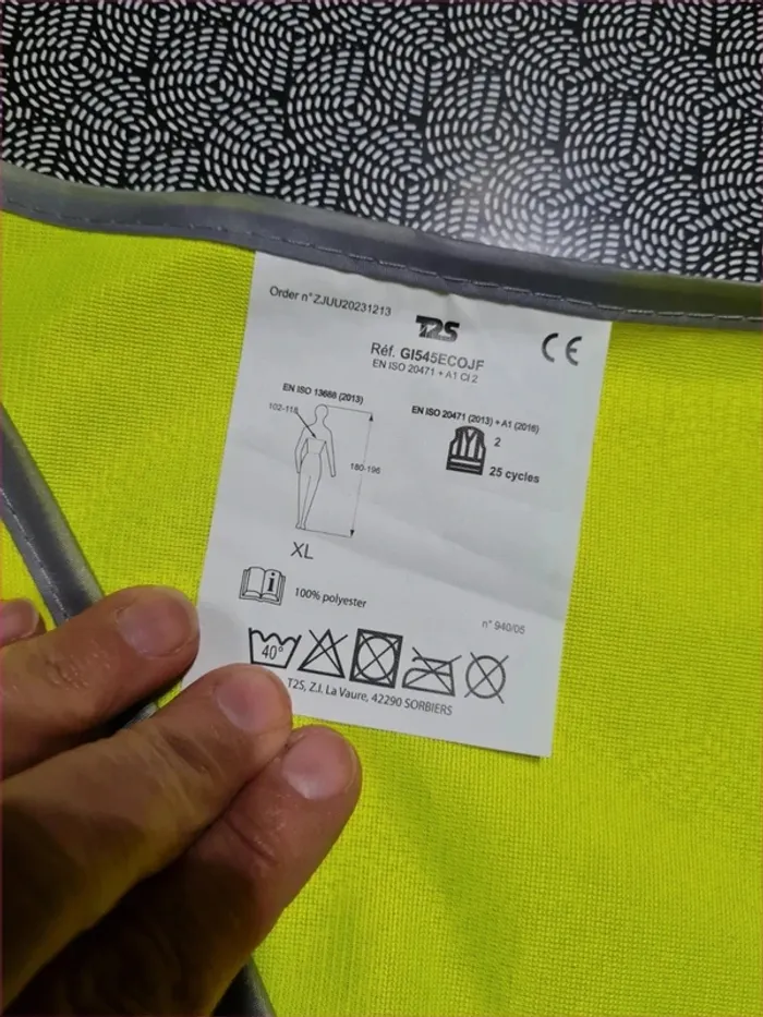 Gilet de sécurité fluorescent - photo numéro 3
