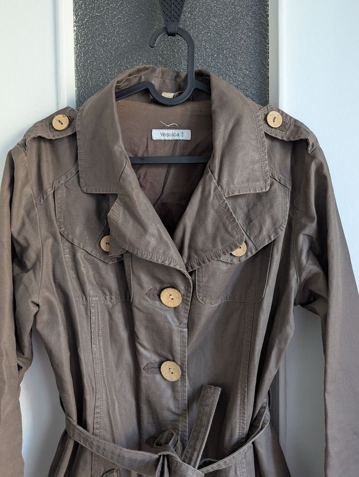 Trench manteau marron taille 40 - photo numéro 2