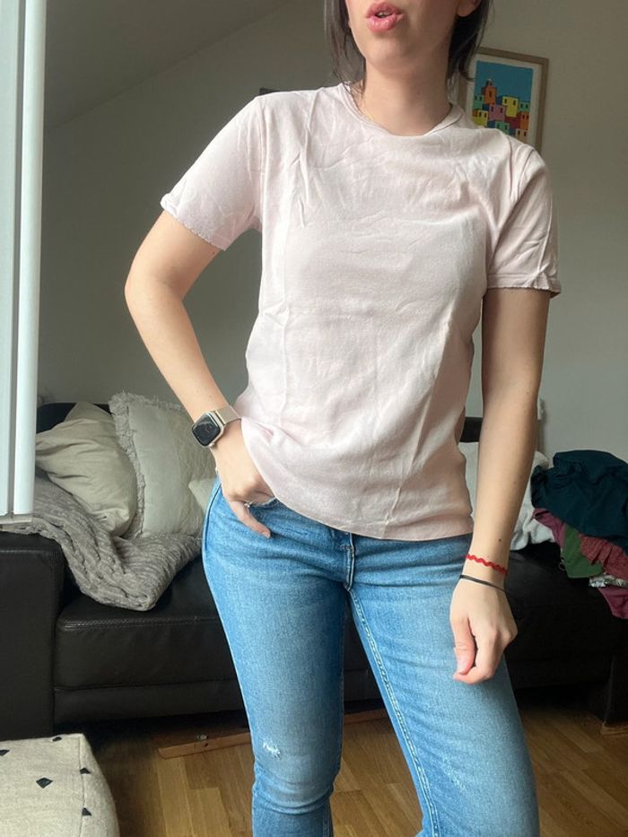 Tee shirt rose - Petit Bateau - L