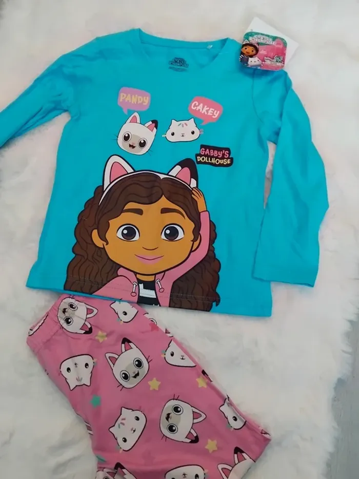 Pyjama coton fille du 2 au 8 ans Gabby’s Dollhouse neuf 3 ans