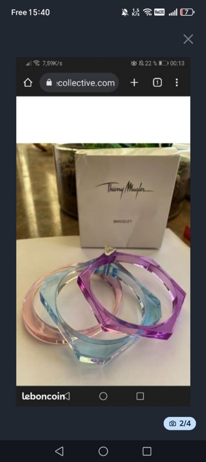 TRIO DE BRACELETS THIERRY MUGLER NEUFS - photo numéro 6