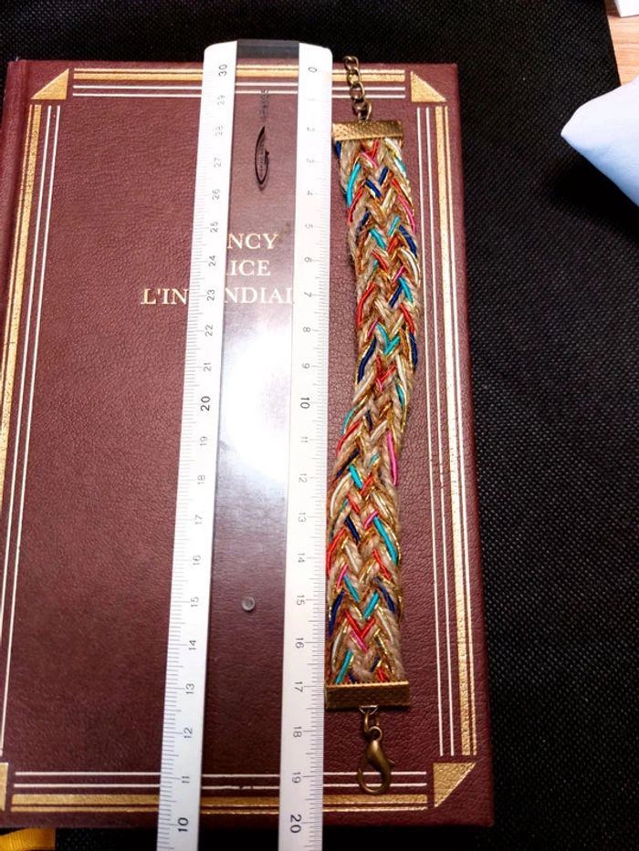 Magnifique bracelet en cordelette jute style bohème - photo numéro 5