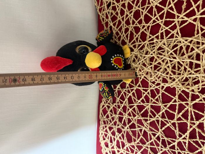 Peluche coq noir rouge gros yeux brillant WILD PLANET PORTUGAL - photo numéro 5