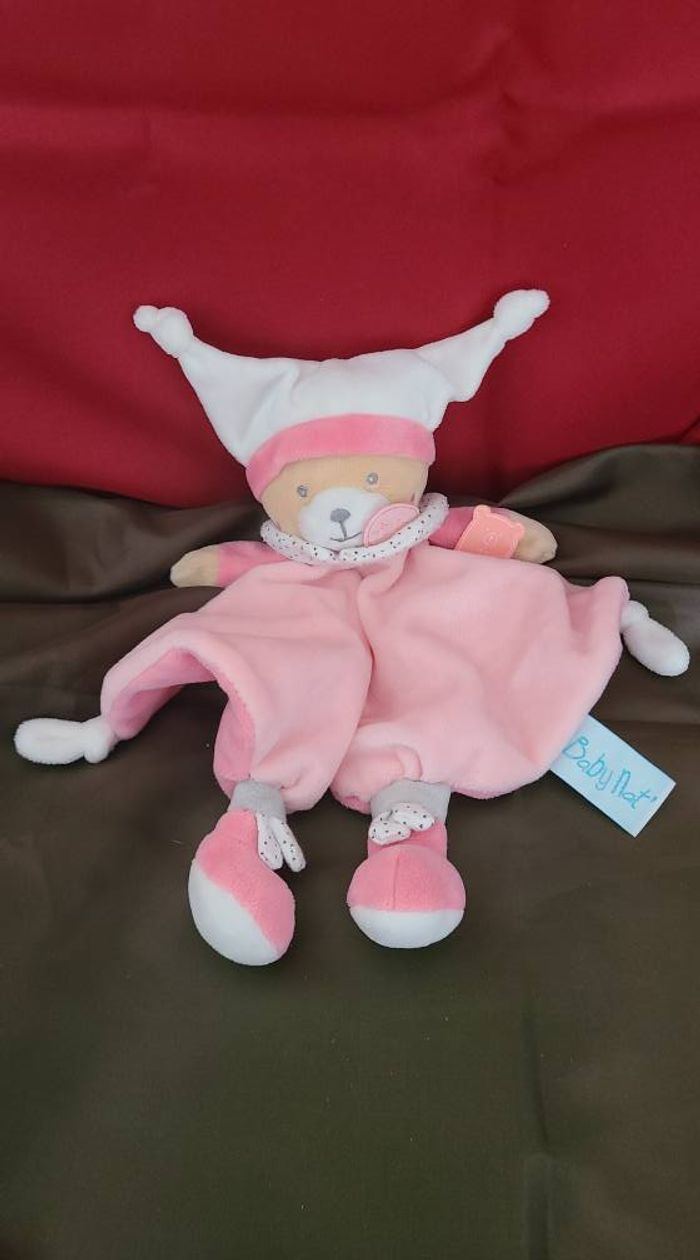 Baby'Nat - Brioche l'ours Doudou rose - photo numéro 2