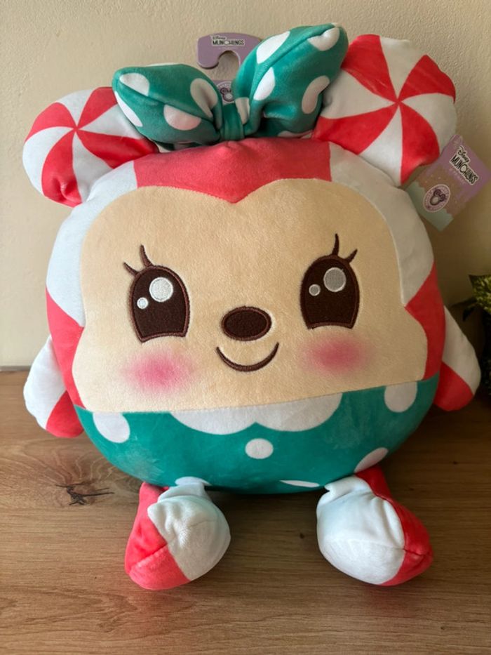 Neuf grosse peluche Minnie munchlings verte rouge 40 cm Disney - photo numéro 2