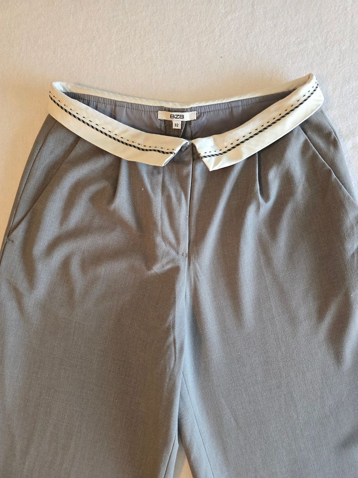 Pantalon à pinces gris anthracite femme Bizzbee - photo numéro 3