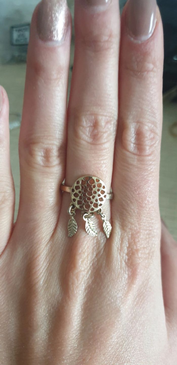 Bague attrape rêve dorée - photo numéro 2