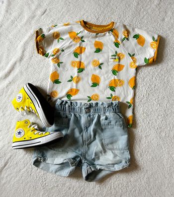 T-shirt créatrice imprimé citron 8 ans