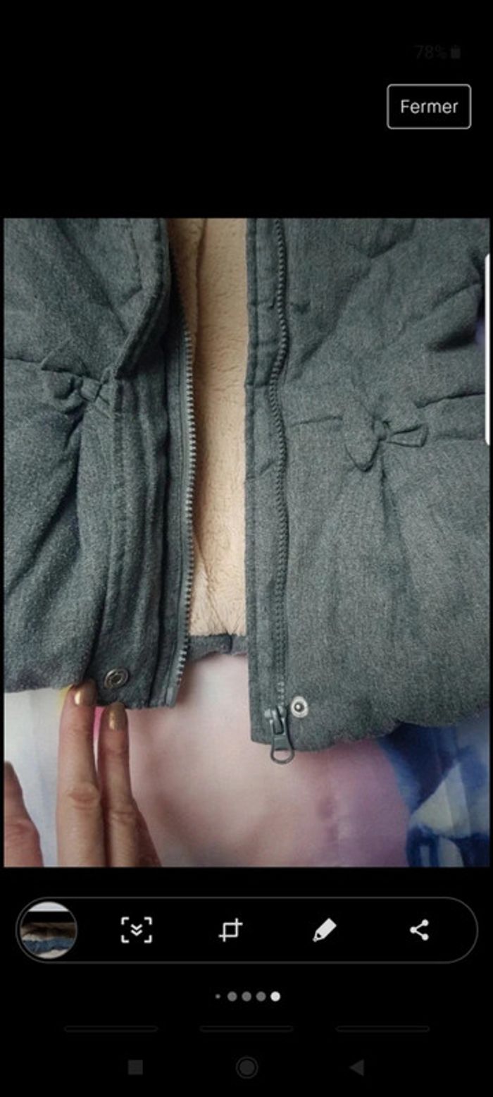 Superbe manteau fourré 18 mois - photo numéro 6