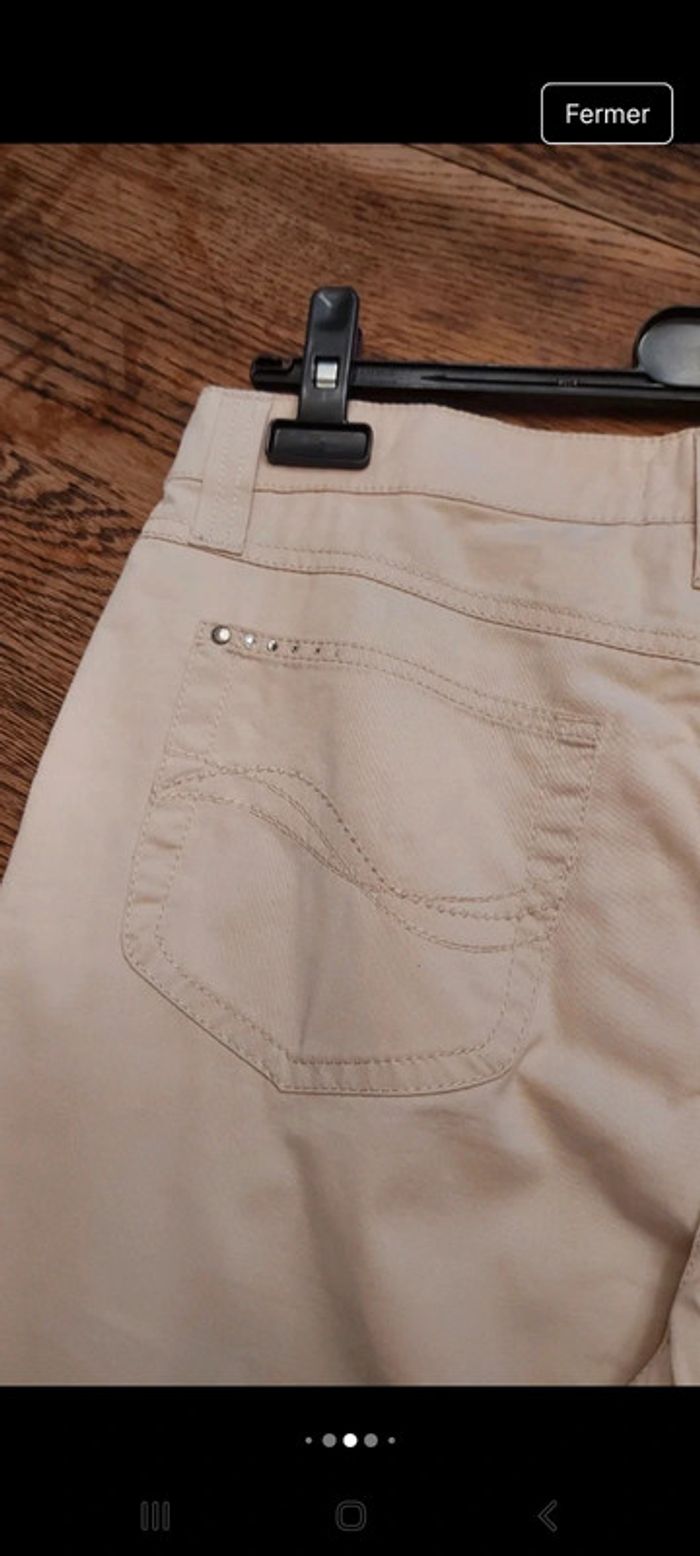 Pantalon femme Mac taille 40 couleur créme - photo numéro 6