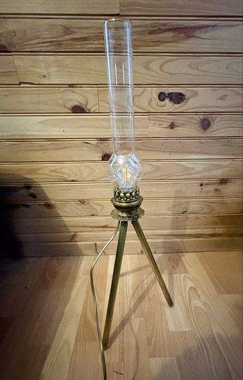 Vintage pieds photo en lampe