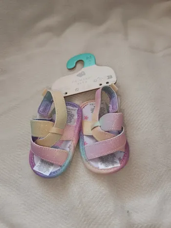 🎀 jolie petit nu-pied bébé fille multicolore a paillettes 🎀
