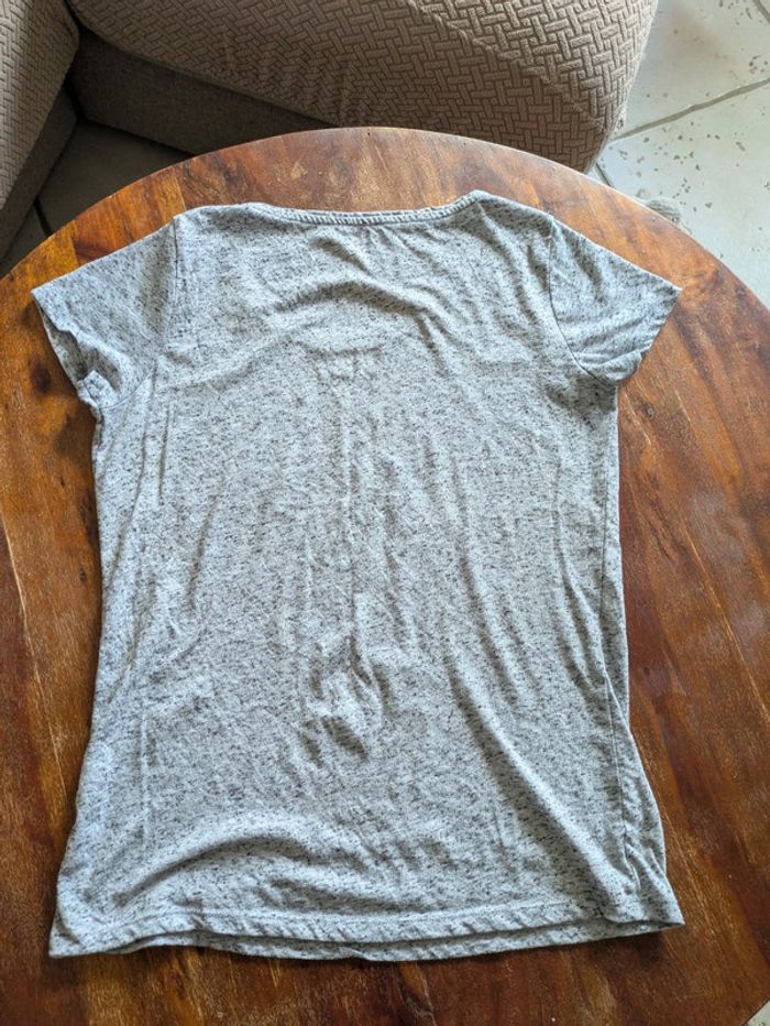 Joli t shirt manches courtes gris chiné LH taille L - photo numéro 3
