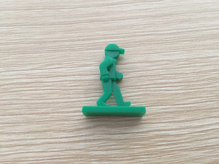 Piéton vert pièce détachée jeu de société Richesses de France édition Nathan #A42 - photo numéro 2