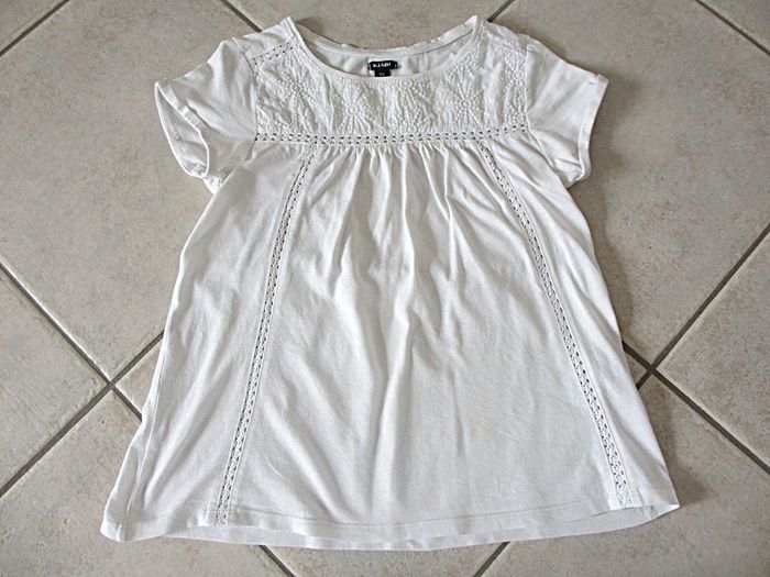 T-shirt manches courtes écru fille Kiabi - 10 ans