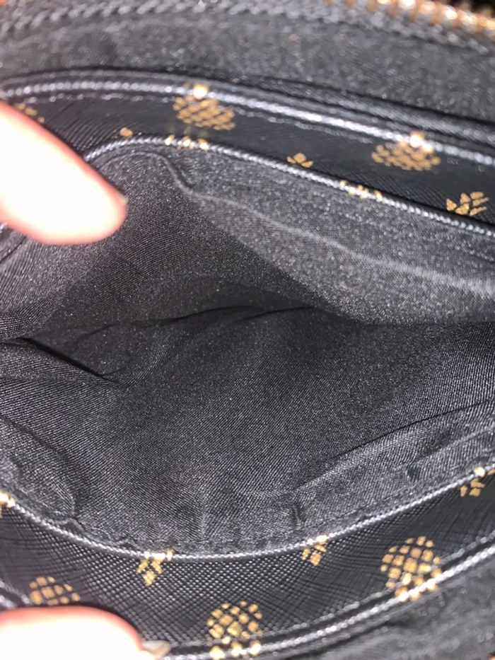 Sac à main Moa noir avec motif Ananas doré - photo numéro 5