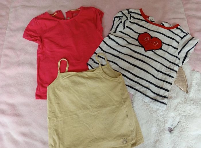 Lot tee shirts fille