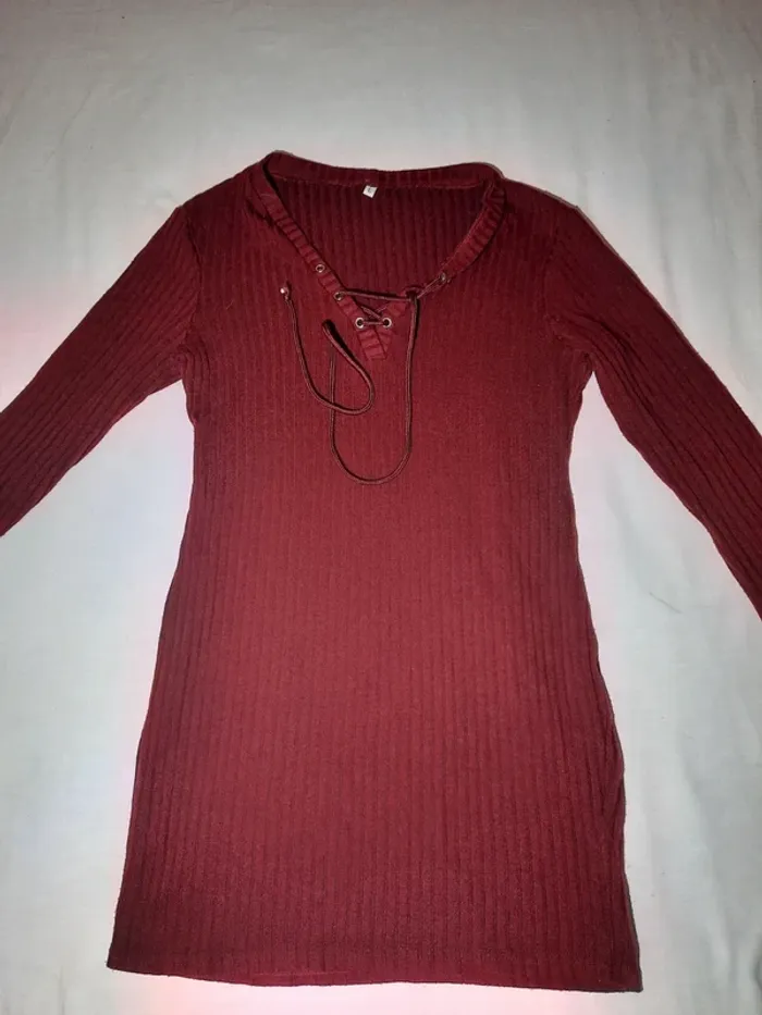 Blouse bordeaux vintage