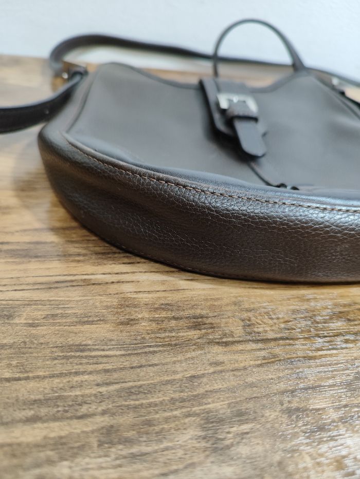 Sac à bandoulière Longchamp en cuir marron - photo numéro 8