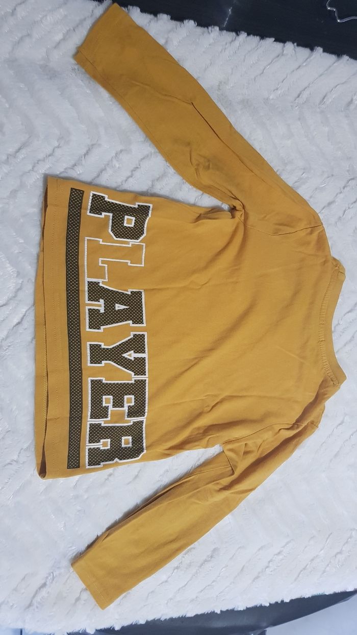 T-shirt a manche longuemoutarde - photo numéro 2