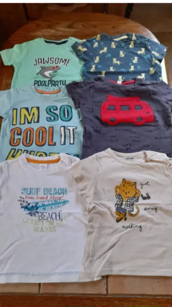 Lot 6 tee-shirts MC Taille 80