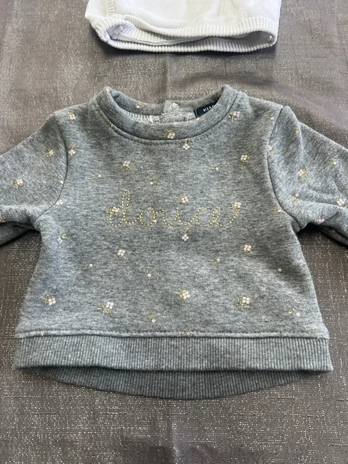 Lot gilet et pull taille 1 mois - photo numéro 2