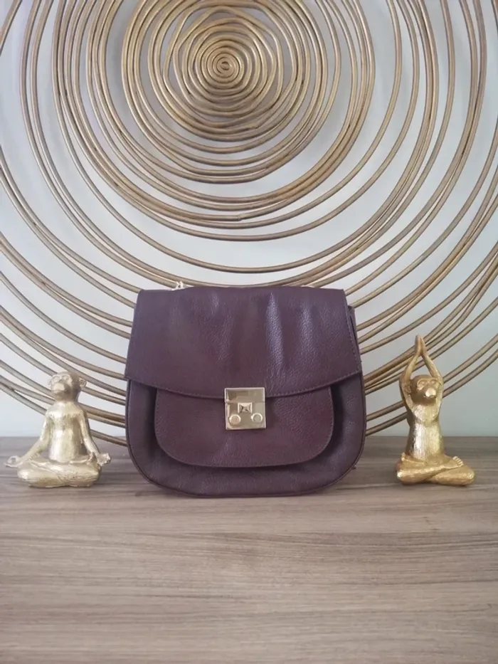 Sac à main en cuir Ashwood bordeaux
