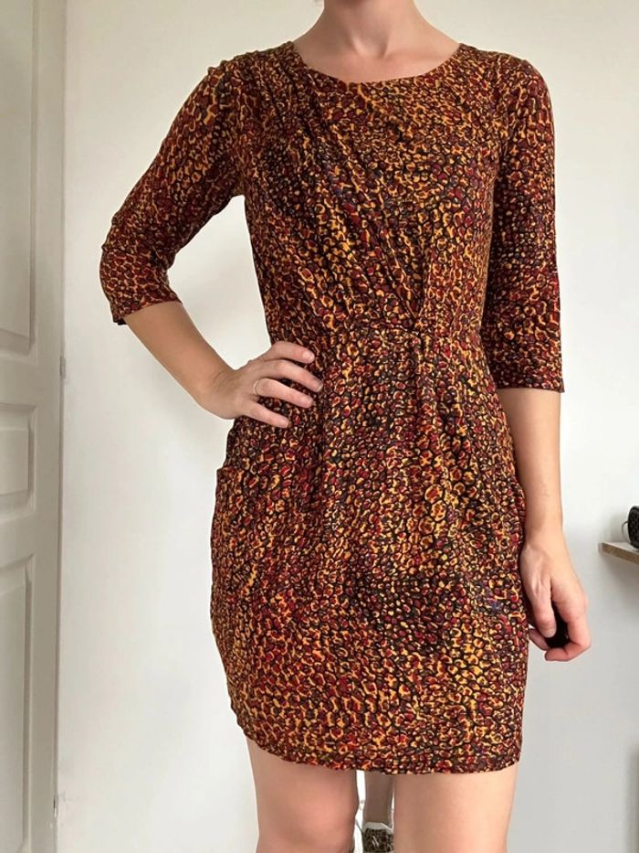 3 Suisses Robe orange à motif – Taille 36 – Très bon état - photo numéro 11
