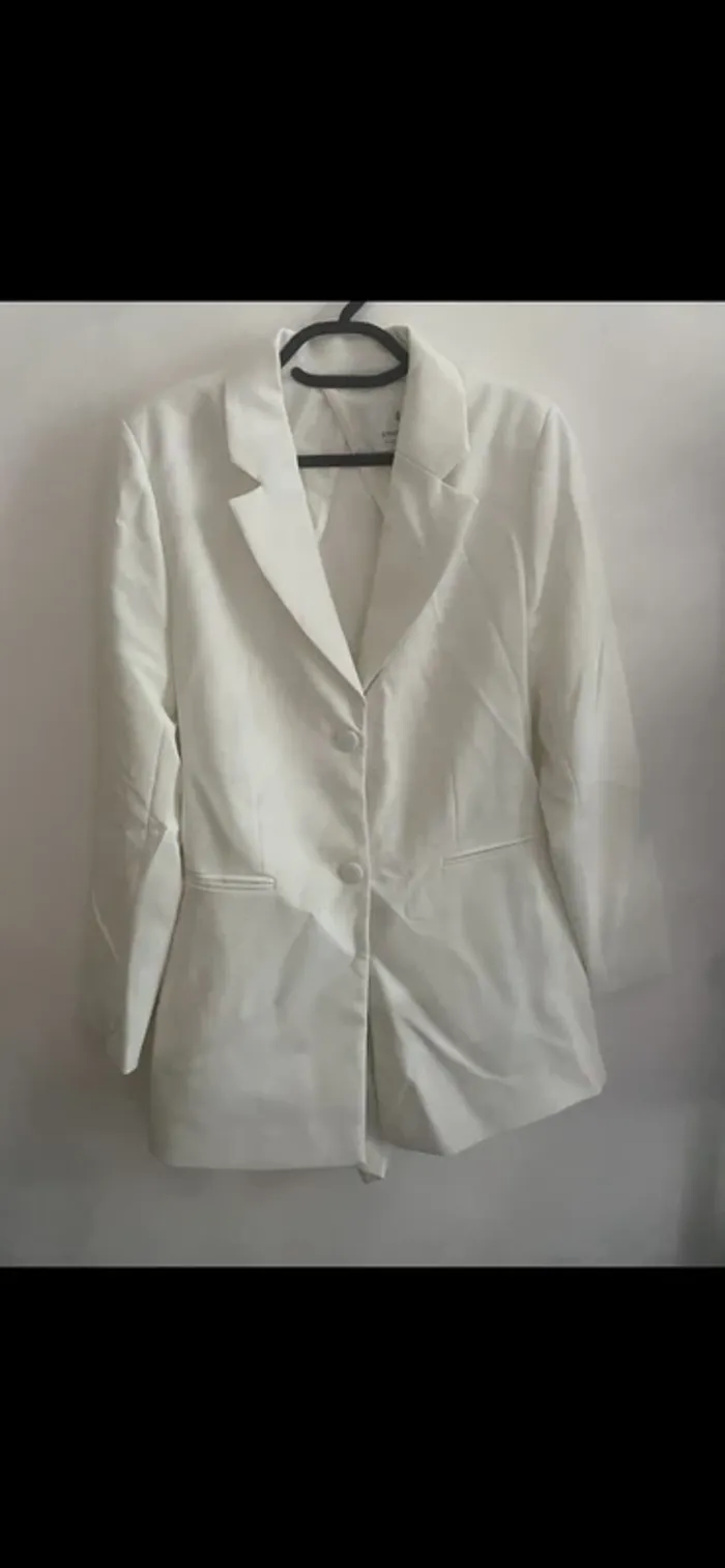 Combi short blanc dos nu