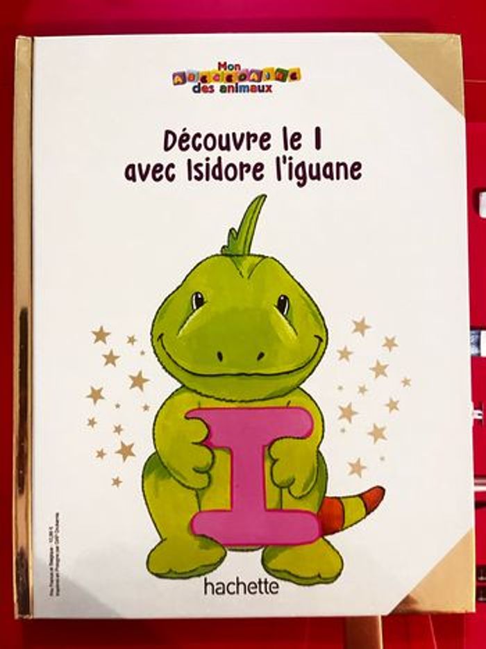 Livre enfants, abécédaire : lettre I, Isidore. L’iguane, inclus la figurine - photo numéro 2
