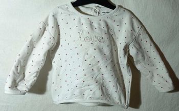 sweat blanc Kiabi