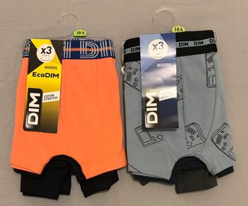 2 lots de 3 boxers Dim garçon(10 ans )