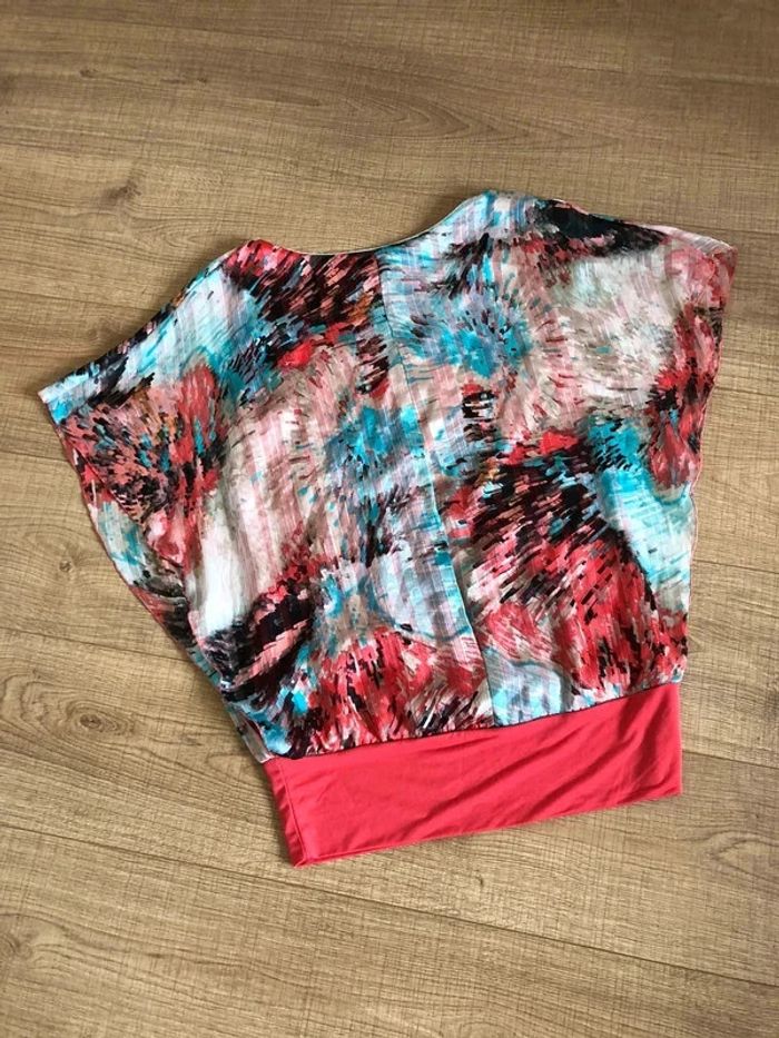 Blouse imprimée à manches courtes Jacqueline Riu taille 38 jamais portée - photo numéro 12