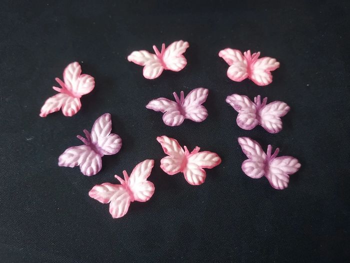 Papillons violet et rose