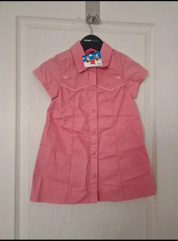 Neuf jolie robe rose fille tex 24 mois 86cm