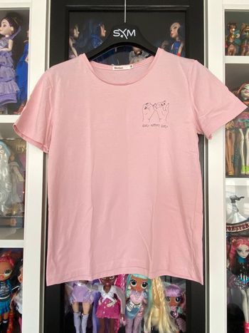 T-shirt rose Bizzbee « girls support girls »